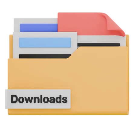 Pasta de downloads  3D Icon