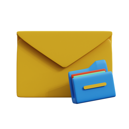 Pasta de e-mail  3D Icon