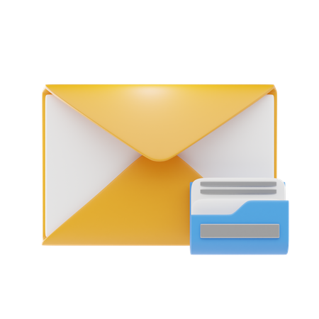 Pasta de e-mail  3D Icon