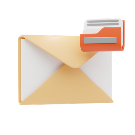 Pasta de e-mail  3D Icon