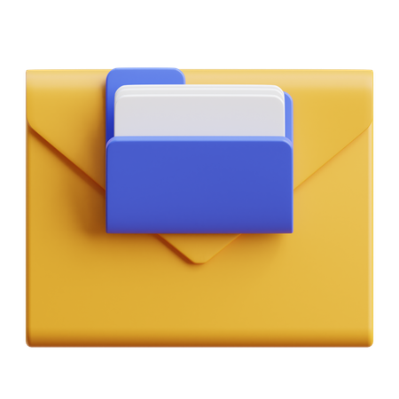 Pasta de e-mail  3D Icon
