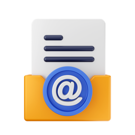 Pasta de endereço de e-mail  3D Icon