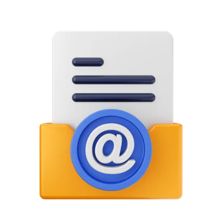 Pasta de endereço de e-mail  3D Icon