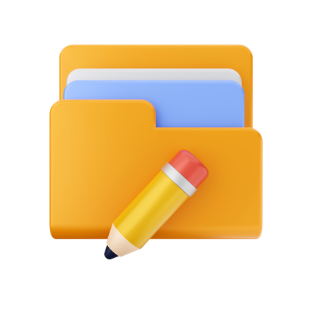 Pasta de lápis  3D Icon