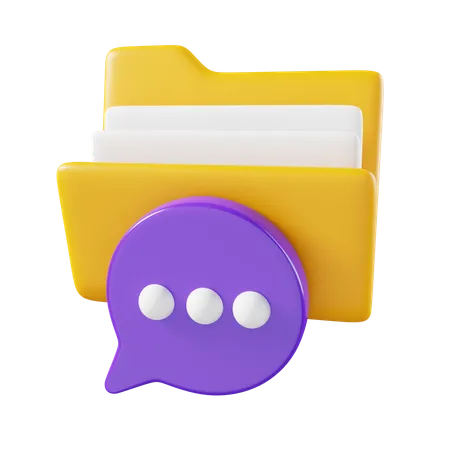 Pasta de mensagens  3D Icon