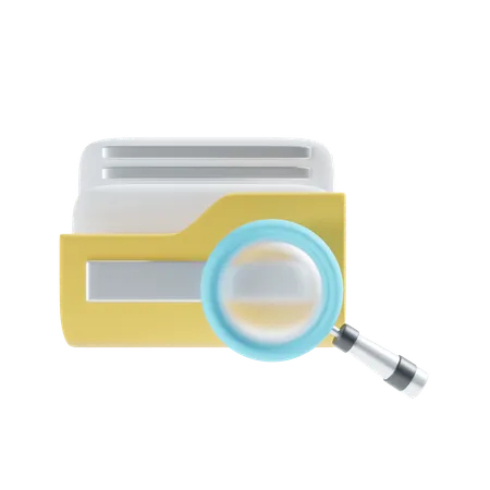 Pasta de pesquisa  3D Icon