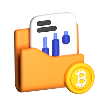 Pasta de portfólio de investimentos  3D Icon