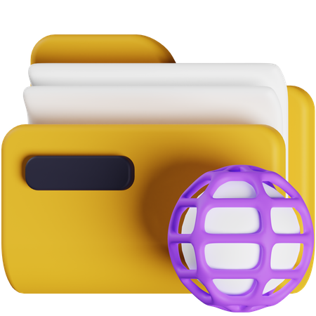 Pasta de rede  3D Icon