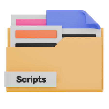 Pasta de scripts  3D Icon