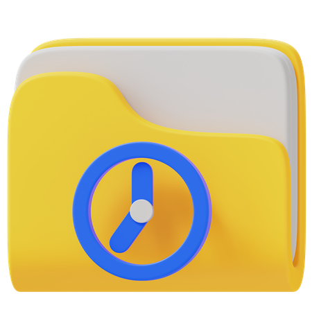 Pasta de tempo  3D Icon