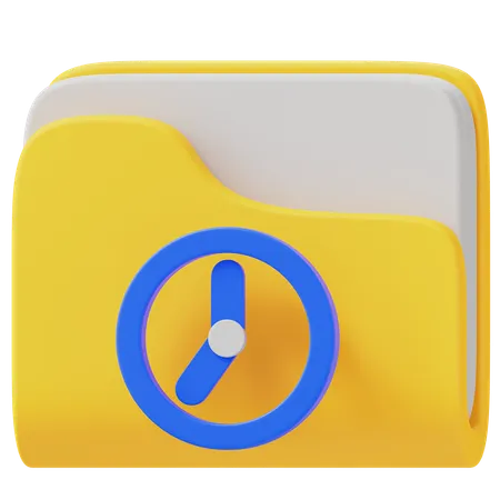 Pasta de tempo  3D Icon