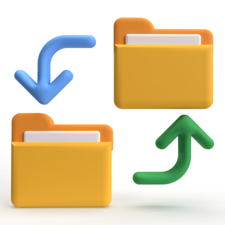 Pasta de transferência  3D Icon