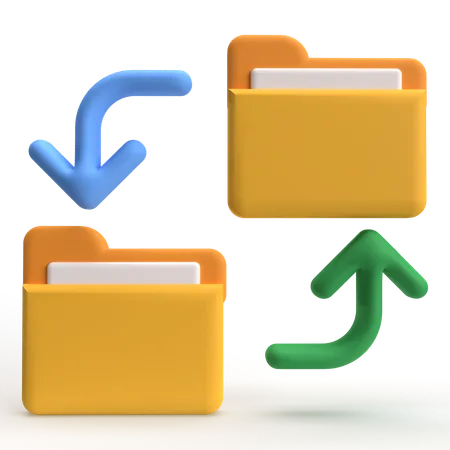 Pasta de transferência  3D Icon