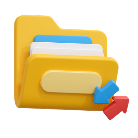 Pasta de transferência  3D Icon