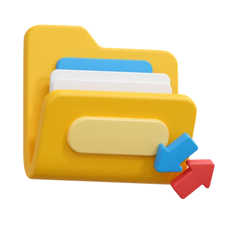 Pasta de transferência  3D Icon