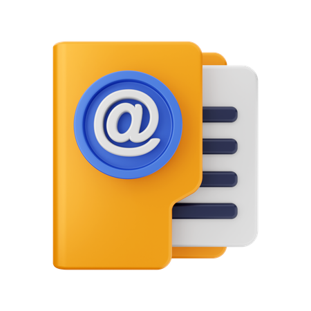 Pasta de e-mail  3D Icon