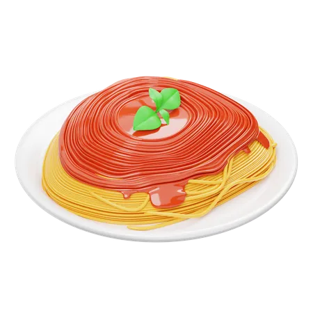 Pasta de espagueti  3D Icon
