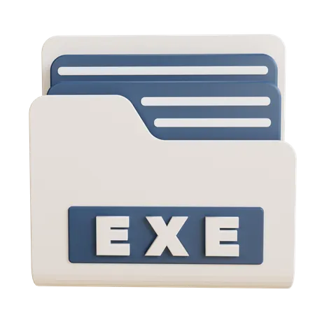 Pasta exe  3D Icon