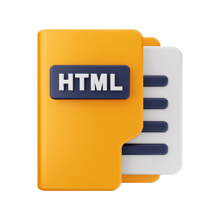 Pasta HTML  3D Icon