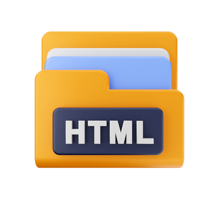 Pasta HTML  3D Icon