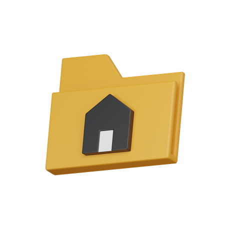 Pasta inicial  3D Icon