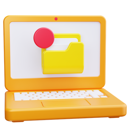 Pasta para laptop  3D Icon