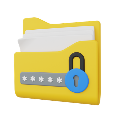 Pasta segura  3D Icon