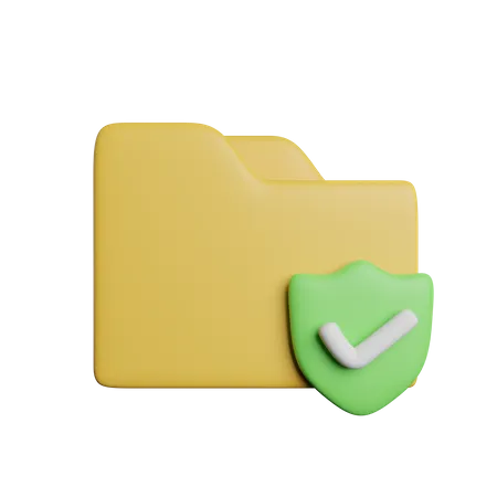 Pasta segura  3D Icon