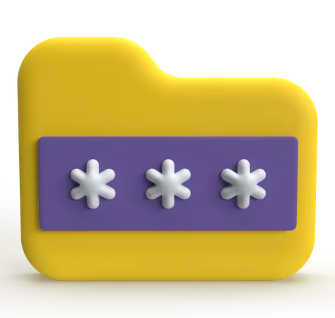 Segurança de pasta  3D Icon