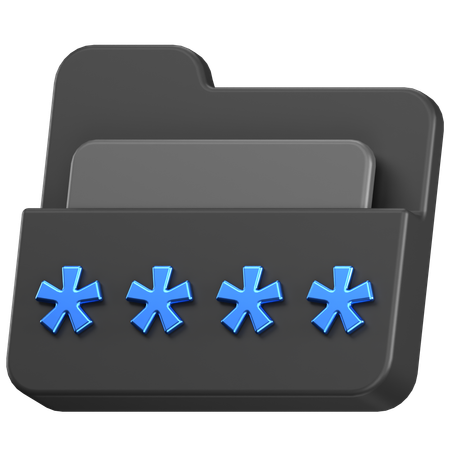 Senha da pasta  3D Icon