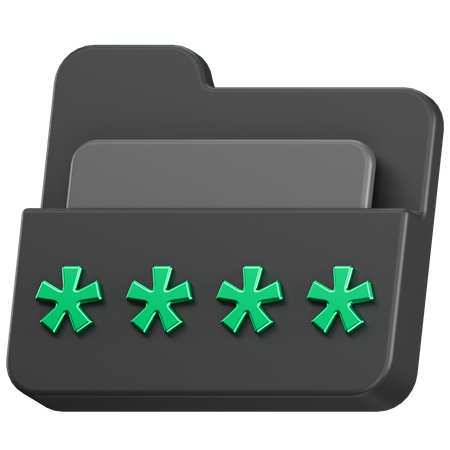 Senha da pasta  3D Icon
