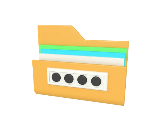 Senha da pasta  3D Icon