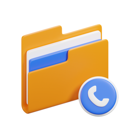 Pasta de telefone  3D Icon