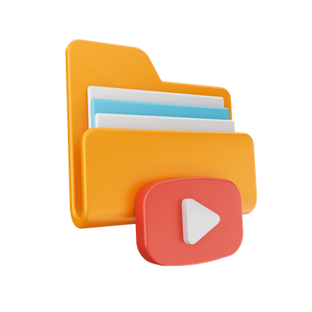 Pasta do youtube  3D Icon