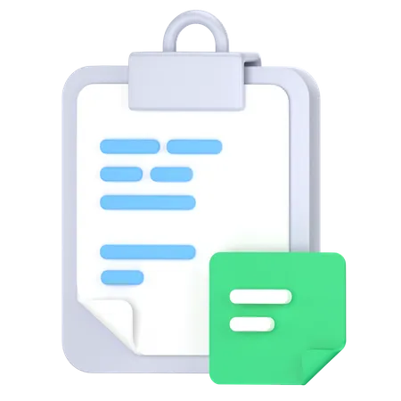 Icon For Paste Files Documents 3D Icon