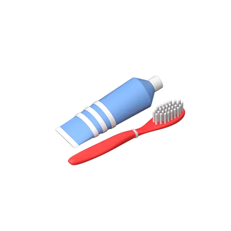 Paste and Brush  3D Icon
