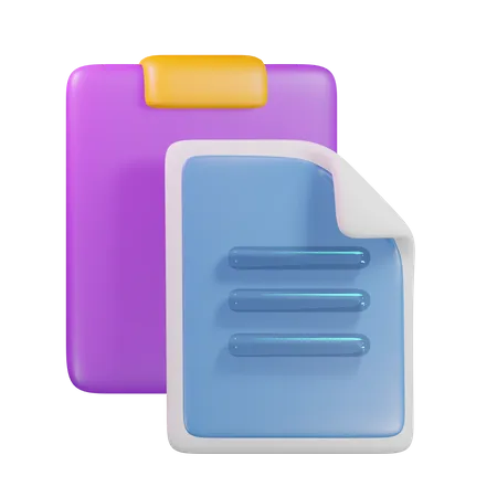 Paste File  3D Icon