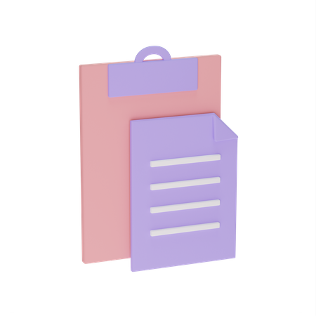 Paste File  3D Icon