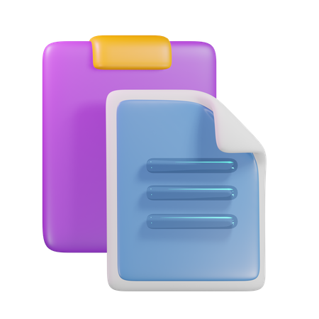 Paste File  3D Icon