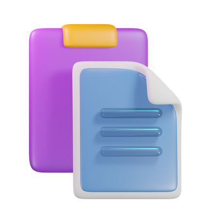 Paste File  3D Icon