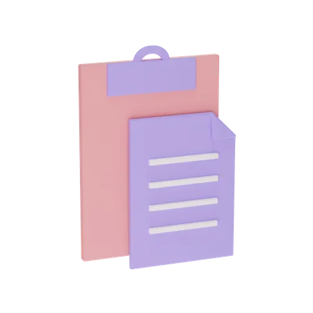 Paste File  3D Icon