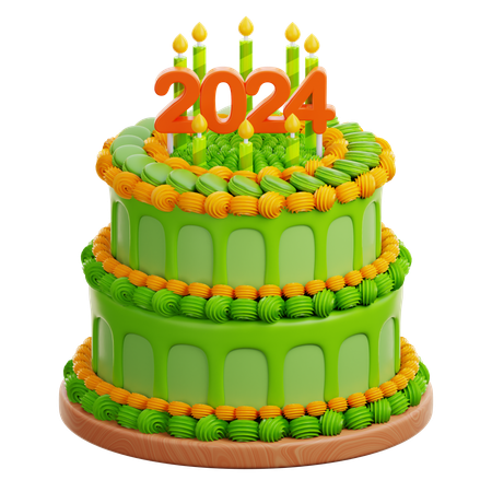 Pastel de año nuevo  3D Icon