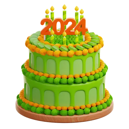 Pastel de año nuevo  3D Icon