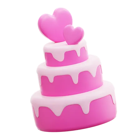 Pastel de boda  3D Icon