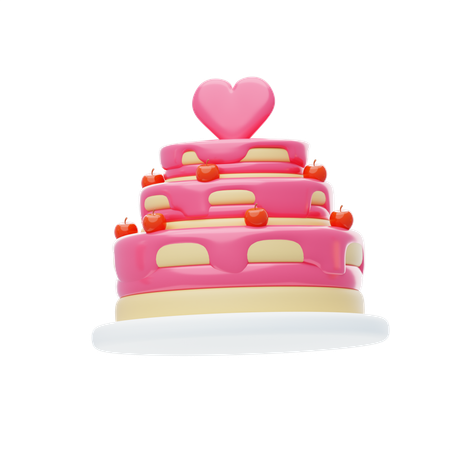 Pastel de boda  3D Icon