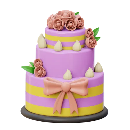 Pastel de boda  3D Icon