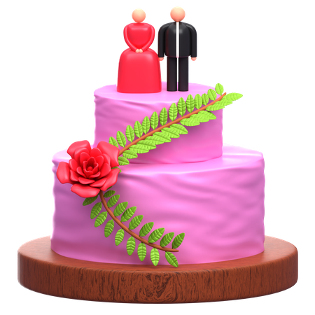 Pastel de boda  3D Icon