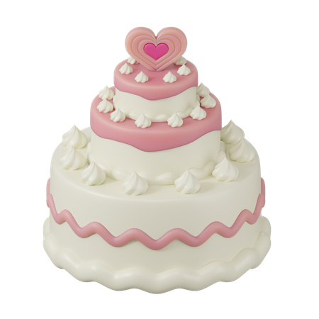 Pastel de boda  3D Icon