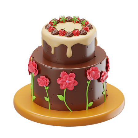 Pastel de boda  3D Icon