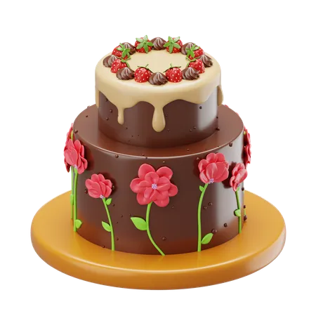 Pastel de boda  3D Icon